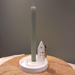 Ronde kandelaar "Pakhuis" - groen