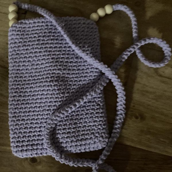 Stijlvol & Handgemaakt: Lila telefoontasje - Afbeelding 2