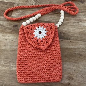 Stijlvol & Handgemaakt: Oranje telefoontasje